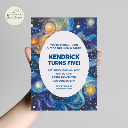 Cosmic Galaxy Invitations
