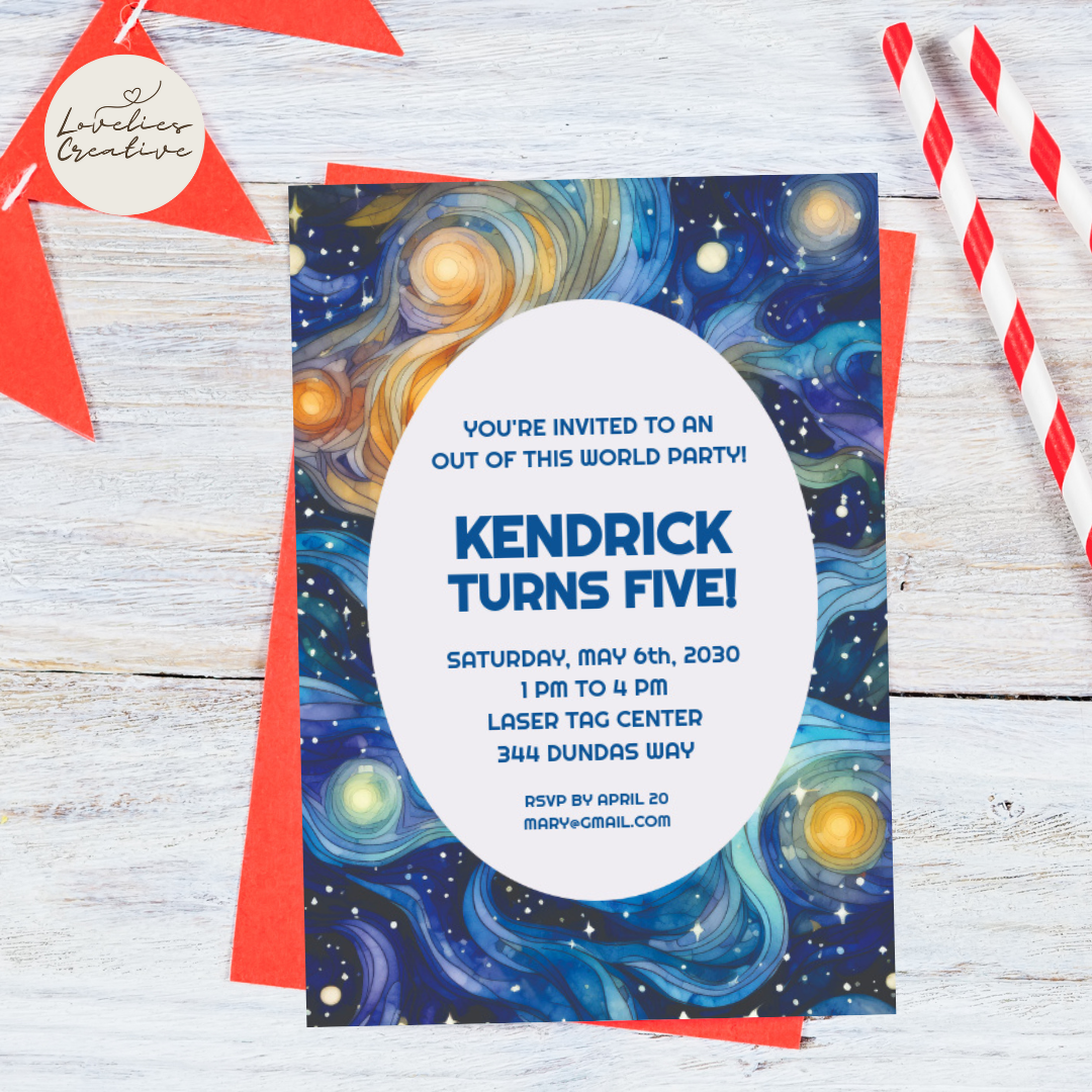 Cosmic Galaxy Invitations