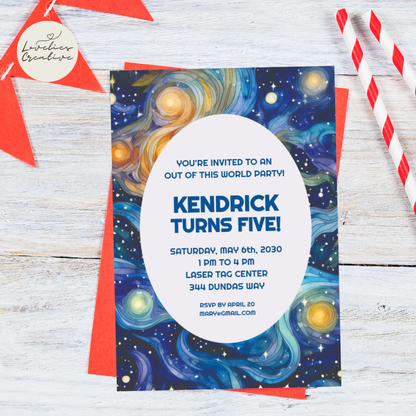 Cosmic Galaxy Invitations