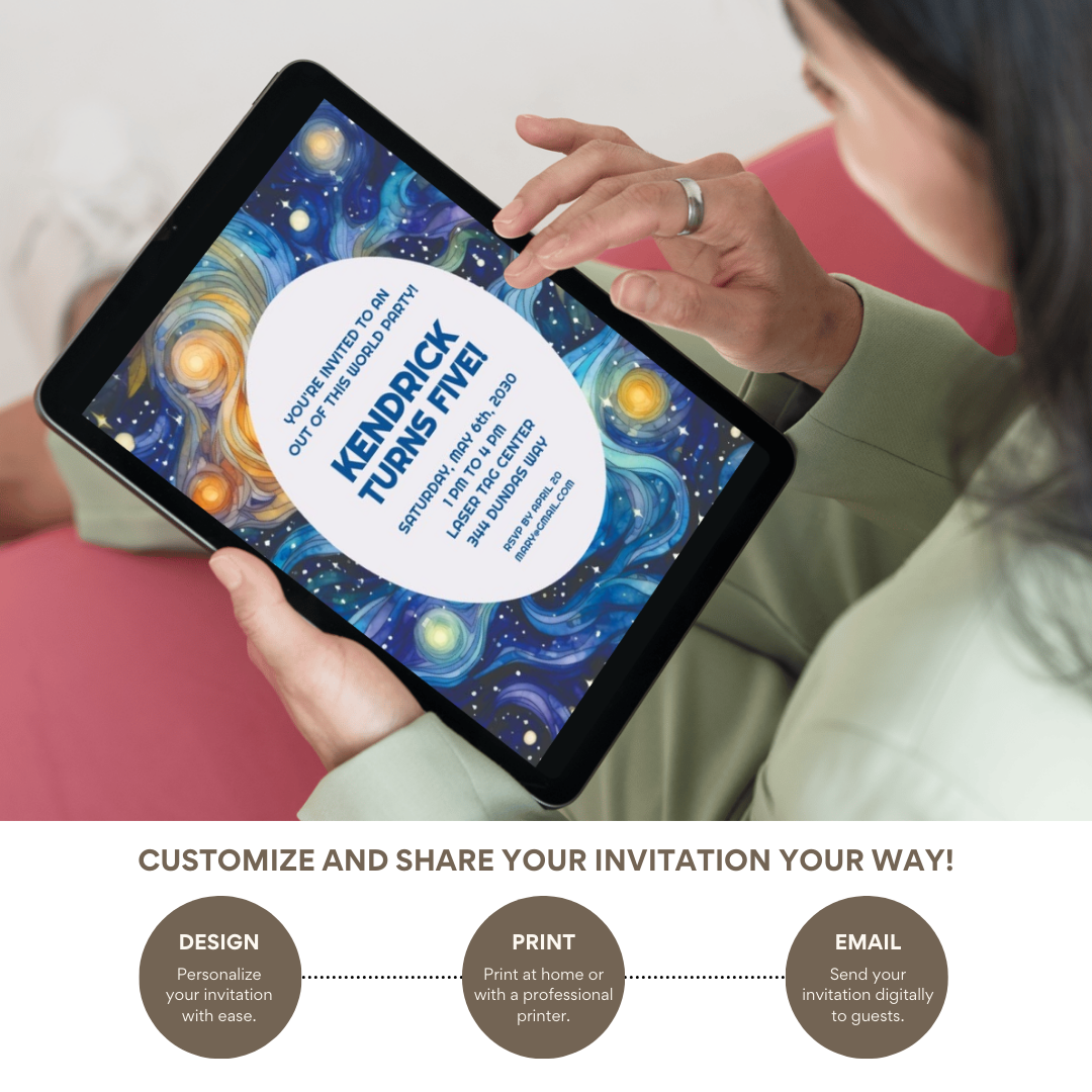 Cosmic Galaxy Invitations