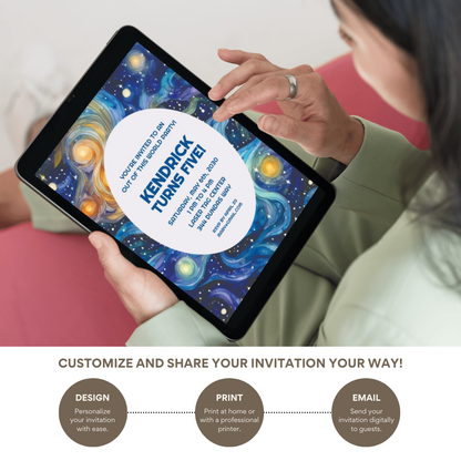 Cosmic Galaxy Invitations