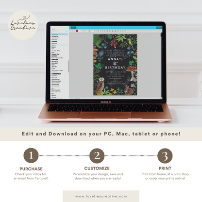 Orchid Invitations for Birthday, Anniversary, Garden Events and More! Instant Download | Digital Invite | Easy-to-Edit